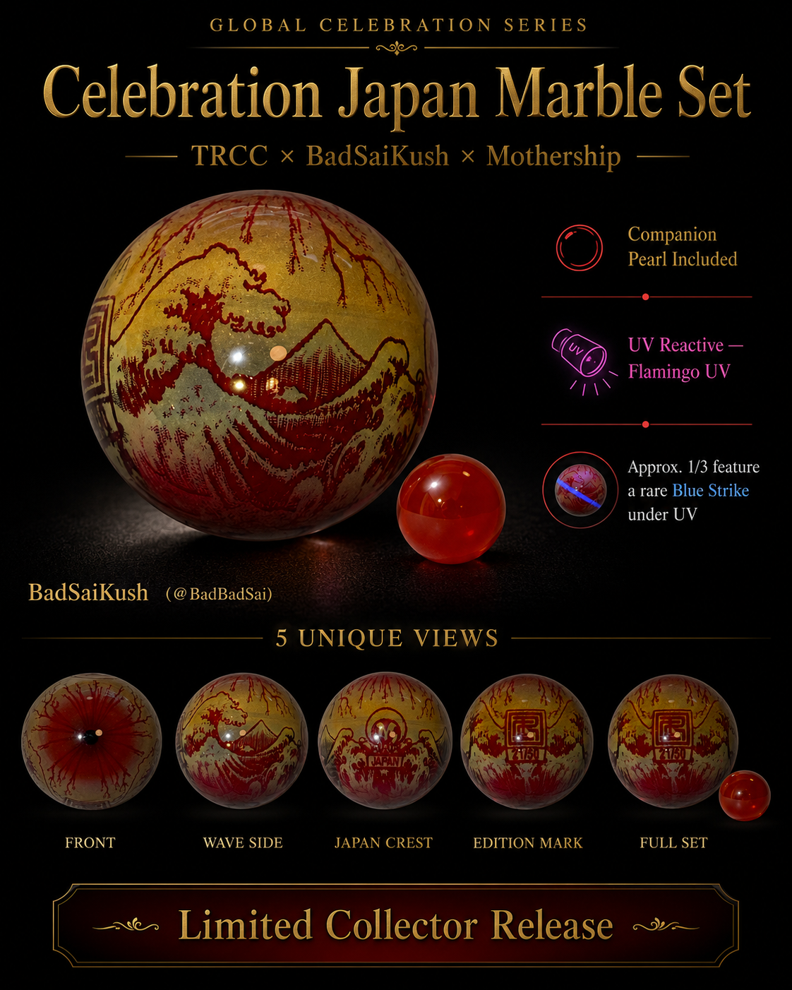 TRCC x Mothership x BadSaiKush Japan Marble Set
