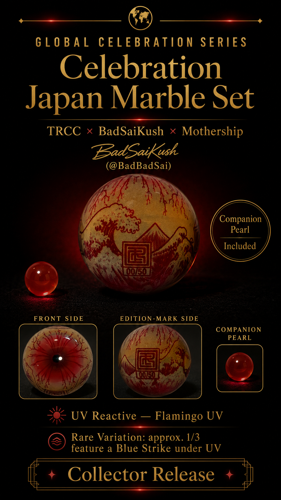 TRCC x Mothership x BadSaiKush Japan Marble Set